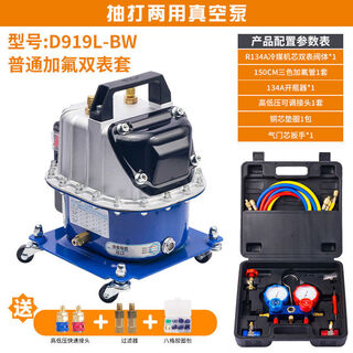 Ruibao air conditioner vacuum refrigerator repair tool tire gas refrigerant filling and pumping dual-purpose model w919+ comes with dual-meter adjustable set