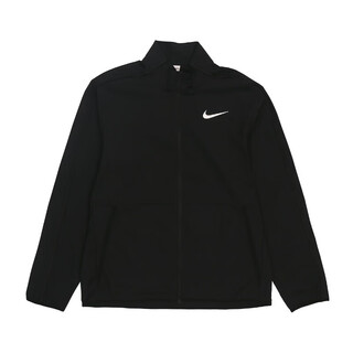 Nike dri-fit solid color quick-drying woven training sports stand collar jacket men's black black m