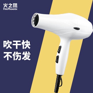 Fire phoenix hair dryer 3000 mid-autumn gift home hair dryer 2400w high power quick drying barber shop hair salon special high wind styling hot and cold wind constant temperature hair care does not damage hair ivory white 2400w hair salon version (3000h) 3.5 meter cable long