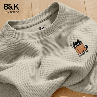 Baleno s&k series short-sleeved t-shirt for men in summer, loose, comfortable and versatile half-sleeved, simple, trendy and heavyweight couple tops