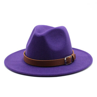 Цилиндр для мужчин среднего и пожилого возраста, элитный тибетский шерстяной цилиндр, джазовая шляпа, широкополая шляпа в этническом стиле для мужчин и женщин, осень, фиолетовый m (56-58 см)