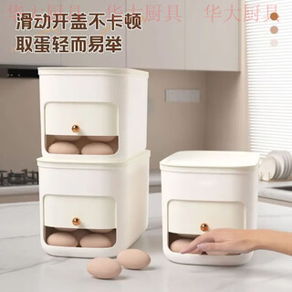 Automatic sliding and rolling egg storage box that can be placed in the refrigerator. egg artifact food-grade fresh-keeping packaging box. say goodbye to clutter/easy to pick up eggs/lock in freshness (can hold 30 pieces)