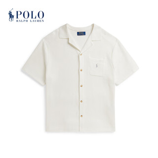 Polo ralph lauren men's 26 spring cotton short sleeve knitted cardigan rl100784 100-washed white m