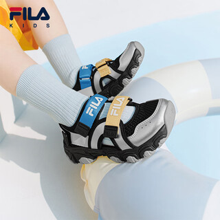Fila cat claw | fila children's shoes sandals 2026 summer new anti-slip sports shoes for boys and girls black/space silver-ba 32 inner length 20.0cm