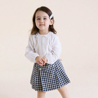 Yoona's baby spring french lace stitching doll shirt yoona's mom girls 2026 new lace shirt children's top white lace collar ready stock 110