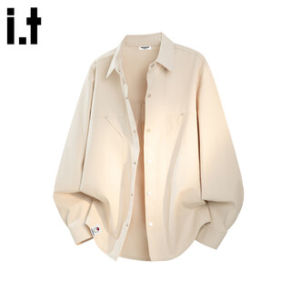 Chocoolate it lyocell long-sleeved shirt for men 2026 summer new high-end loose casual shirt jacket off-white m recommended 90-110jin jin equals 0.5 kg