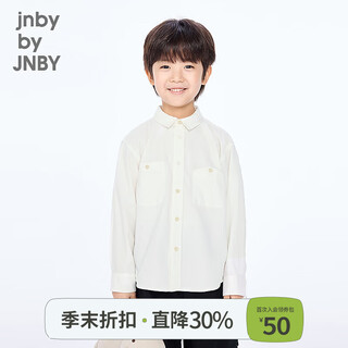 Jnby by jnby new jiangnan buyi children's clothing long-sleeved shirt h-shaped loose round neck casual 25 autumn boys 1p8212270 105/semi-bleached 110 cm