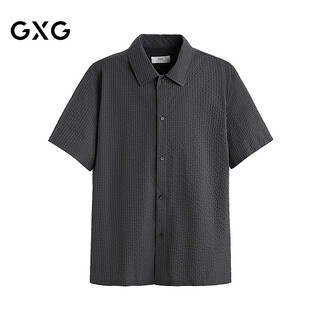 Gxg Мужская одежда Торговый центр Рубашка с коротким рукавом 2026 Лето Новый продукт g26x232025 Серая клетка m