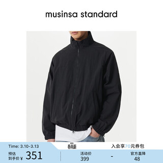 Musinsa standard korea's 26th spring new men's fashion casual loose turtleneck jacket black (bk) m