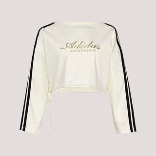 Adidas children's 2026 spring women's breathable, comfortable, versatile sports and casual long-sleeved t-shirt kx8971 one size xs