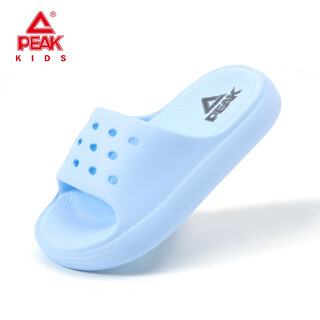 Peak slippers for children 2026 new thick-soled boys' non-slip beach indoor and outdoor non-slip bathing sports girls' slippers sky blue 24-25 inner length 16cm/foot length 15-15.7cm