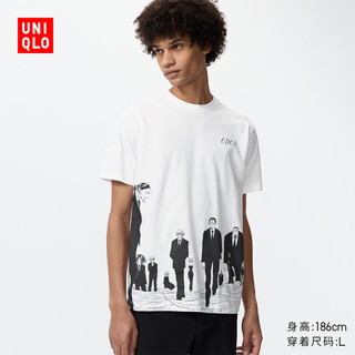 Uniqlo men's and women's comics ut shueisha's 100th anniversary ut short sleeve t-shirt hunter 484778 00 white xs