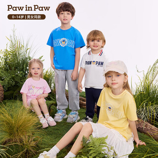 Pawinpaw cartoon bear children's clothing 26 summer new short-sleeved t-shirt for boys and girls