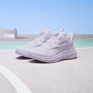 361 children's shoes running shoes for boys and girls breathable shock-absorbing sports shoes 2026 spring medium and large children's light shoes rose water purple/361 degree white/light pink purple 36