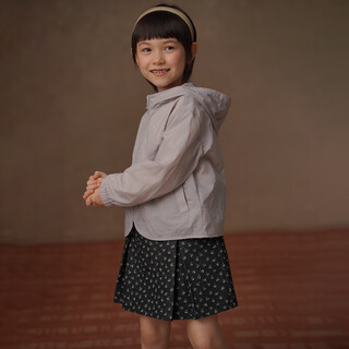 Haqi children's clothing 2026 spring and autumn children's pleated skirt retro floral twill denim skirt girls a-line skirt girls floral 150