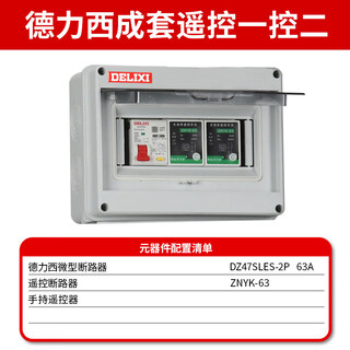 Delixi wireless remote control switch household waterproof 220v socket switch remote switch box remote control remote control one control two