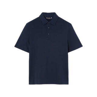 Loro piana/noyo piana lp men's tremezzo polo shirt pure cotton knitted lapel short-sleeved pullover 2026 new navy blue (w000) xs