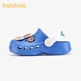 Balabala children's sandals for boys and girls in summer baotou kindergarten indoor bathing home wear-resistant hydrophobic baby hole shoes qingkong cute bear blue 20 inner length 13cm (130) suitable for feet 12.5-13cm long