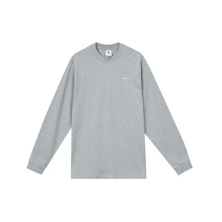 Nike solo swoosh brand logo embroidered sports breathable thin sweatshirt men's gray gray m