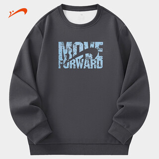 Guirenniao casual round neck sweatshirt for men spring and autumn new american brand printed cotton skin-friendly breathable long-sleeved bottoming top dark gray m