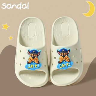 Paw patrol paw patrol children's slippers summer boys and girls baby soft soled home bathroom bath breathable sandals paw team beige archi 4578 18.5 inner length 18.5cm size 185 suitable for foot length 17.5cm