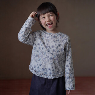 Haqi children's clothing spring and autumn children's tops korean style floral fungi long-sleeved shirt girls spring clothing 2026 new girls floral 110
