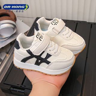Dr kong children's shoes 2026 spring and autumn new boys and girls sports shoes non-slip casual shoes soft sole baby toddler shoes black label cut out cabinet 14 inner length cm size 20 suitable for feet length 13.5cm