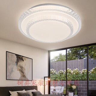 卧室灯2021新款l超大吸顶灯轻奢双层客厅超大圆形房间简约现代灯具 双层直径70cm120瓦三色