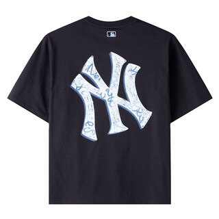 Mlb official children's short-sleeved college style men's and women's summer children's retro t-shirt retro top 7atsb3563 new york yankees/black 160 80