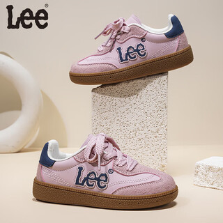 Lee children's sports shoes campus casual shoes comfortable and fashionable outdoor shoes boys running shoes girls shoes pink dark blue 35 recommended foot length 219mm