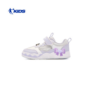 Jordan children's sports shoes girls' shoes 2026 summer breathable and lightweight girls' low-top sneakers women's tdd05d262528 kapok purple/pure white 28