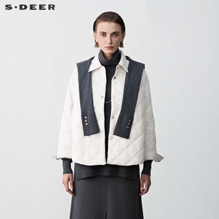 S.deersdeer women's lapel thin down jacket s23483106 white xl