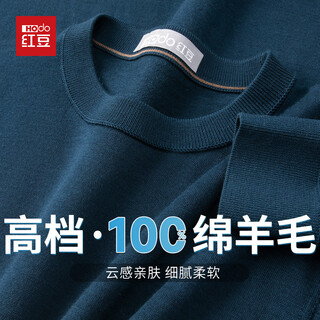 Hodo 100% sheep wool spring and autumn wool sweater for men, comfortable sweater, thin casual long-sleeved knitted t-shirt for men