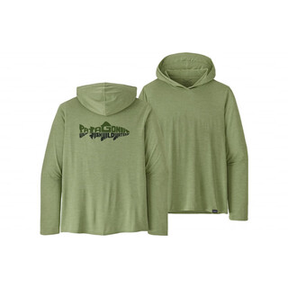 Patagonia (patagonia) cooldailygraphichoody-relaxedfit quick-drying hooded long-sleeved t-shirt sweatshirt for men, green l