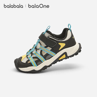 Balaone children's shoes, children's sandals, boys' and girls' sports shoes, 2026 summer new outdoor shoes, black and white tones 00391 27 (foot length 16.3-16.7/inner length 17.6)