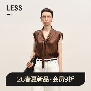 Less shopping mall same style 2026 new summer mulberry silk straight loose sleeveless shirt 2q4215640 248 zaca m