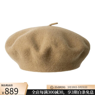 Kangol (kangol) beret painter hat pumpkin hat men's hat women's hat modelaine retro elegant literary versatile style spring and autumn camel versatile camel yellow one size 54-61cm