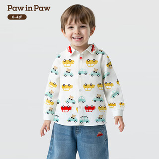 Pawinpaw cartoon bear children's clothing 26 spring new baby boy full print shirt