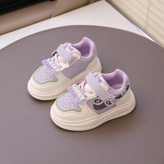 Dr. jiang girls 2025 spring and autumn new baby sports shoes children's shoes little girls soft soled toddler shoes purple cut label removed from cabinet 28 shoe inner length 16.6cm