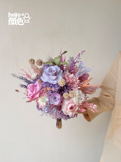 Wisteria rose eternal bouquet emperor flower austin eternal rose real flower dried flower high-end home flower arrangement gift medium multi-faceted round diameter 30cm fully immortal flower