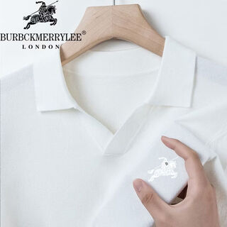 B prorsum burberry men's autumn and winter new wool sweater men's lapel casual warm basement pin pearl white xl 135-155jin jin is equal to 0.5 kg