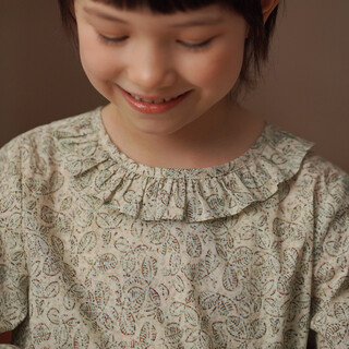 Haqi children's clothing spring and autumn children's casual tops korean floral pastoral style long-sleeved shirt girls spring clothing 2026 new floral 110