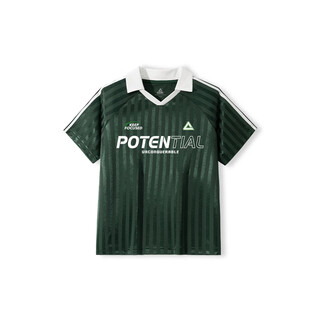 Peak children's uniform style short-sleeved polo shirt dark green 120