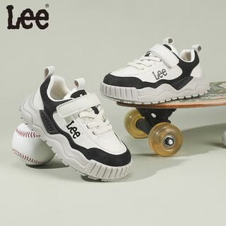 Lee children's shoes, children's sports shoes, casual shoes, velcro running shoes, men's and women's sneakers, outdoor shoes, 50% off, black 26, recommended foot length 161.5mm