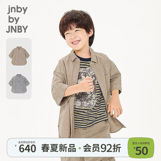 Jnby by jnby new jiangnan buyi children's short-sleeved shirt oversizeh-shaped shirt 26 spring boys 1q3210370 250/khaki 100 cm