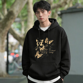 Playboy sweatshirt men's 2026 spring trendy and handsome hooded jacket for male students casual versatile top clothes men's red s