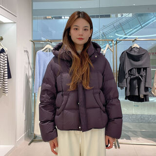 Shifanli women's elegant and fashionable down jacket 3ga280121 gray purple s