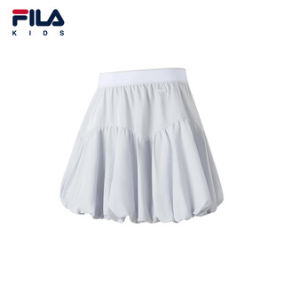 Fila children's clothing short skirt 2026 summer new woven skirt for girls, middle and large children, cold stone white-wt 140