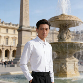 Playboy (playboy) long-sleeved shirt men's 2026 spring and autumn business casual non-iron solid color shirt workwear professional formal work clothes white s 80jin jin equal to 0.5 kg or less