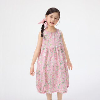 Xiaoyinman children's clothing girls pure cotton sleeveless dress 26 mid-summer big children floral comfortable and cool round neck skirt